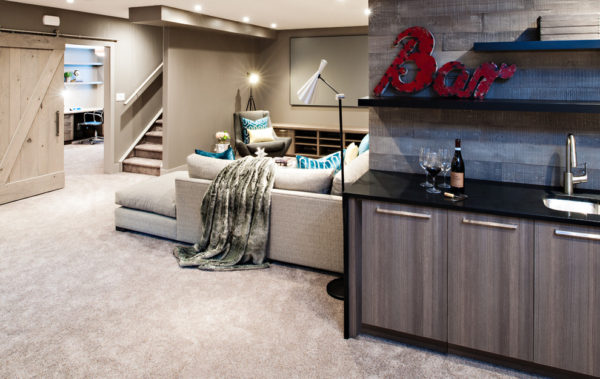 interior design services basement entertaining