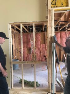 renovator - in progress renovation walls exposed