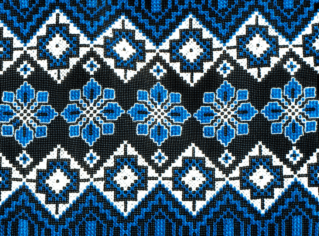 Scandinavian Design - Blue Textile Pattern