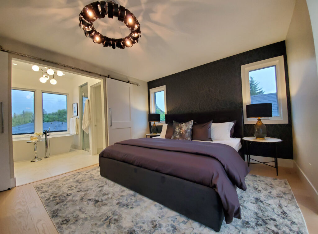Design Theme - Bedroom with feature wall and luxurious ensuite