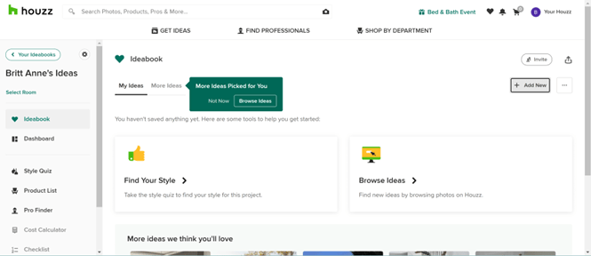 Mood Board Houzz Ideabook